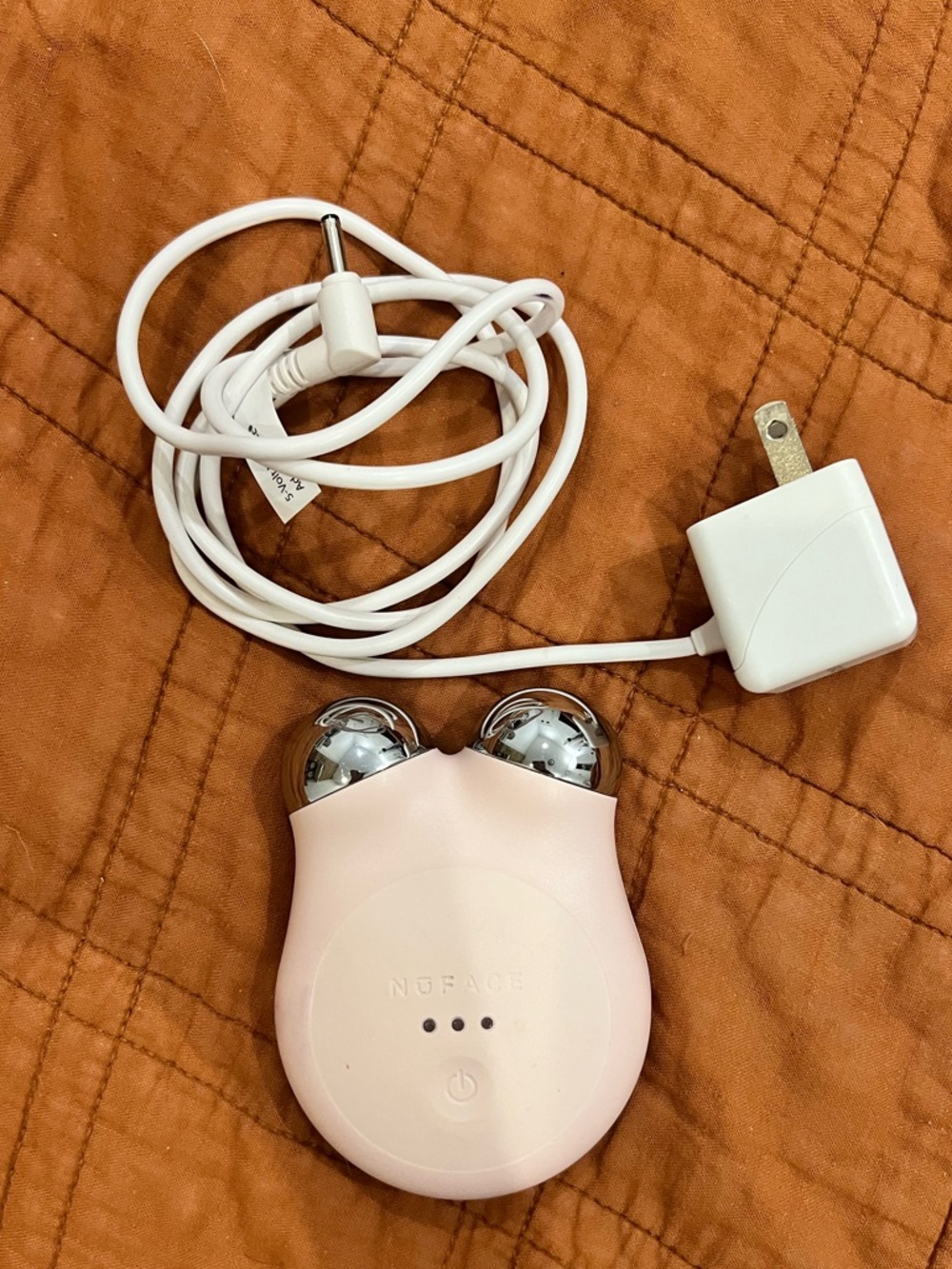 NuFace Mini Facial Toning Device - Pink with Silver Probes